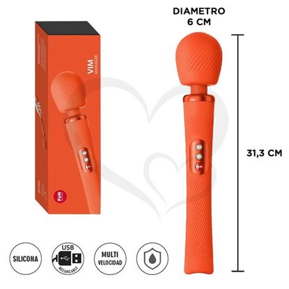 Vim Microfono con potente vibrador para estimulacion total con carga USB